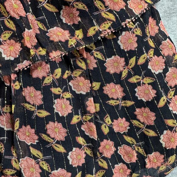 Saylor NYC Metallic Floral Ruffle Mini Dress Size Small NWT - Picture 7 of 9